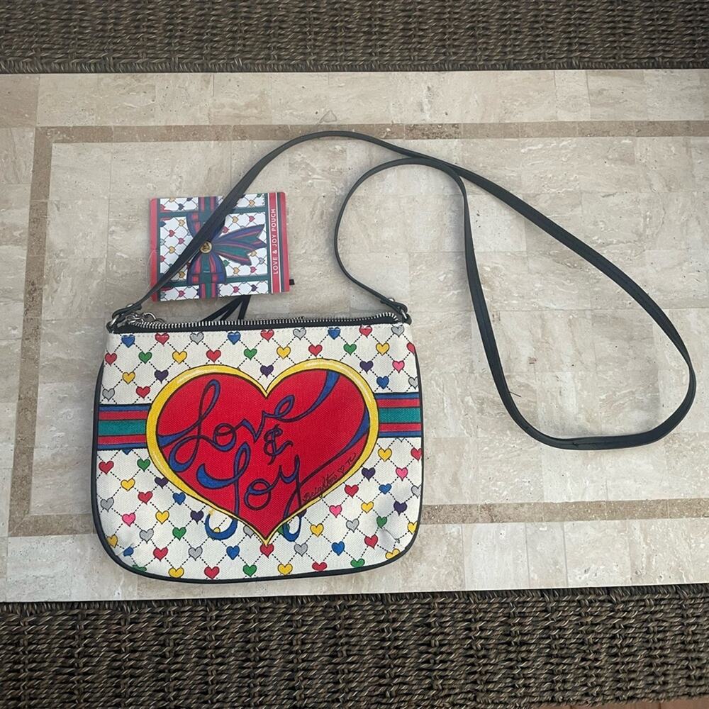 Brighton "Love is joy" canvas shoulder bag NWT